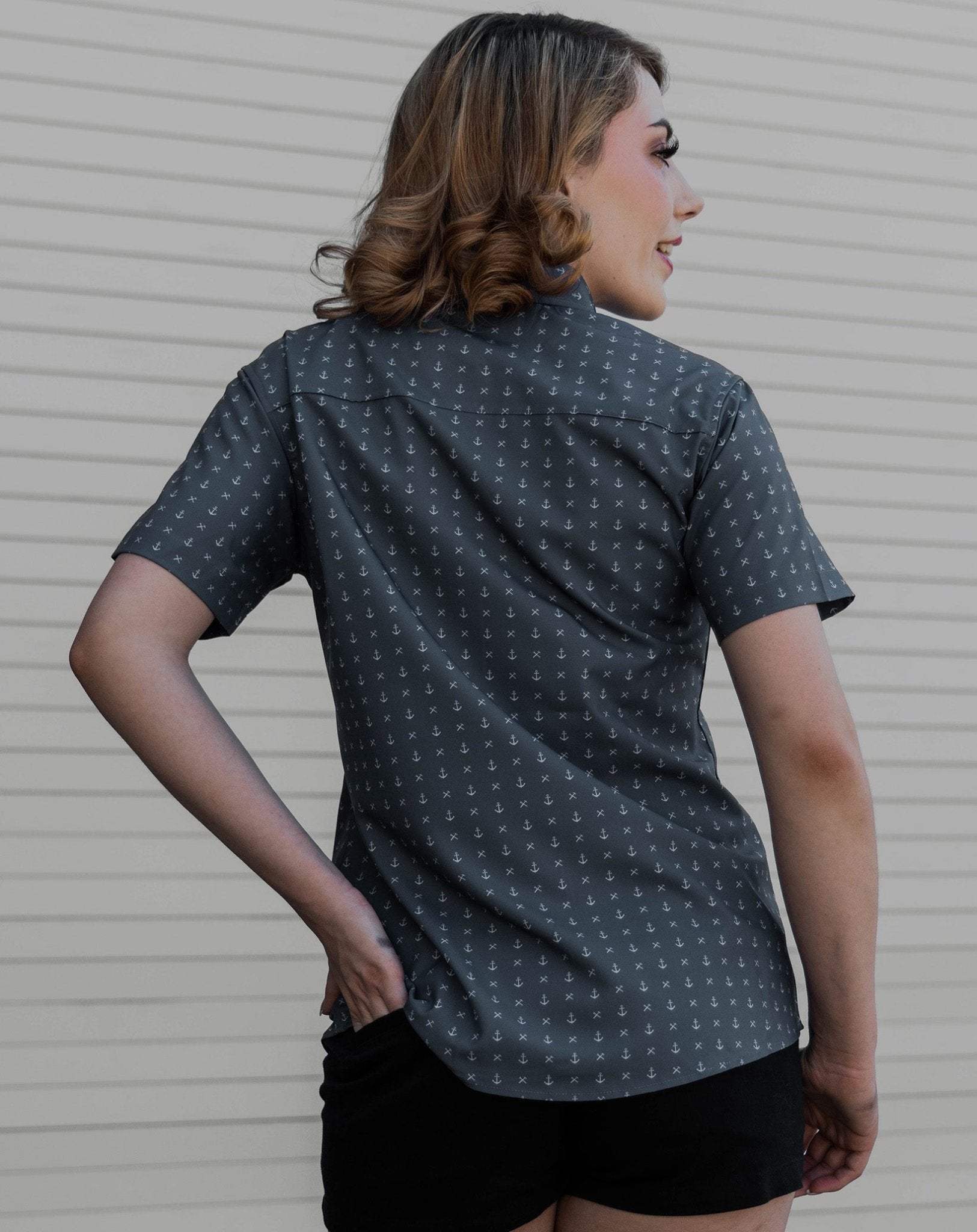 Women's Salty Dog Party Shirt - Gray & White | Dixxon Flannel Co.