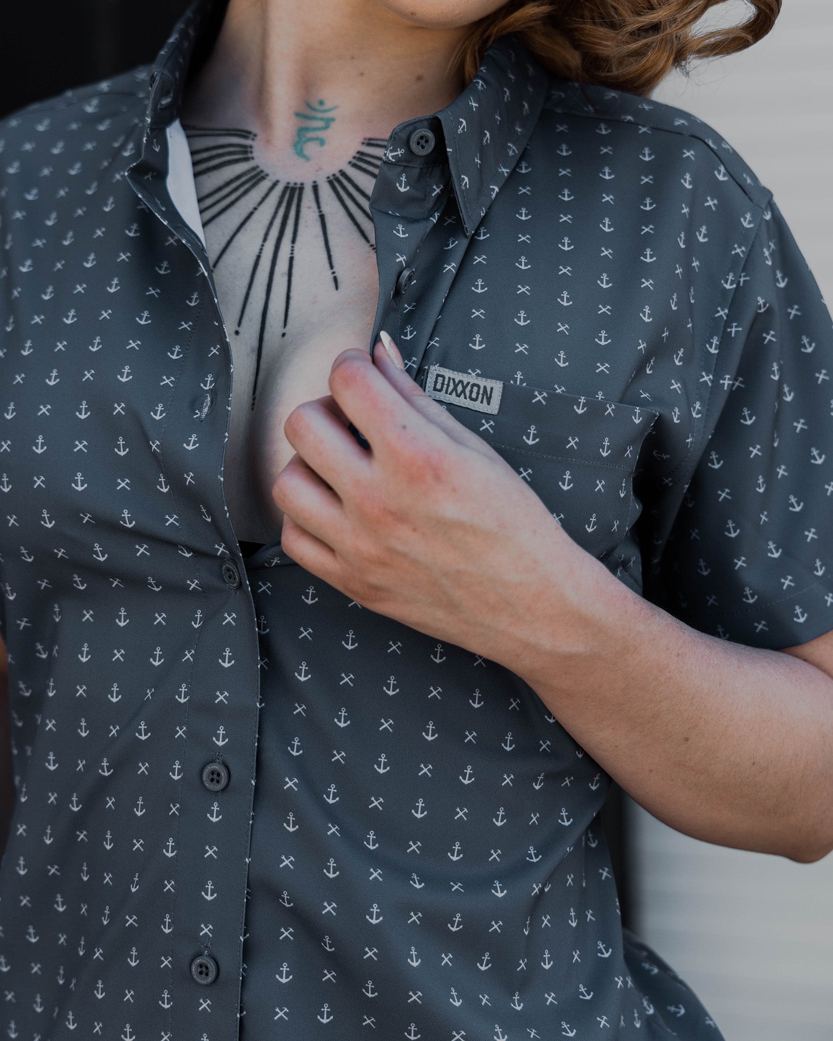 Women's Salty Dog Party Shirt - Gray & White | Dixxon Flannel Co.