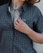Women's Salty Dog Party Shirt - Gray & White - Dixxon Flannel Co.