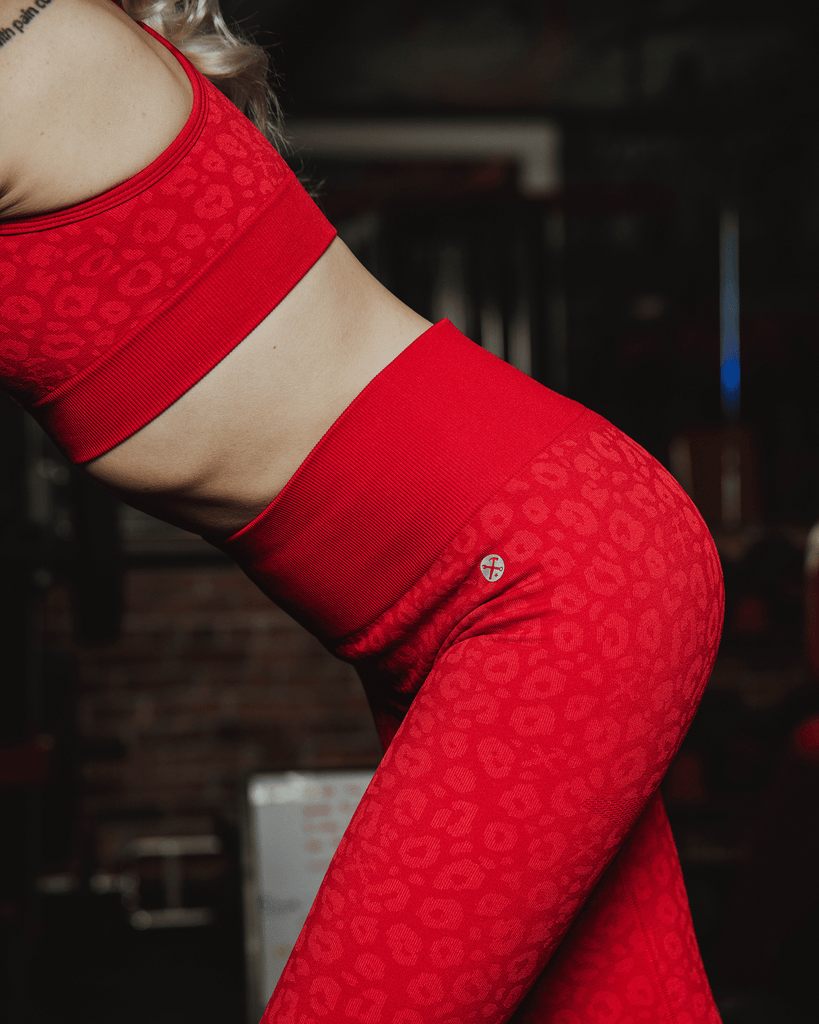 Women's Seamless Leggings - Red Leopard - Dixxon Flannel Co.
