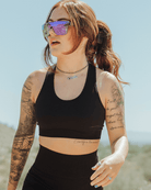 Women's Seamless Sports Bra - Black - Dixxon Flannel Co.
