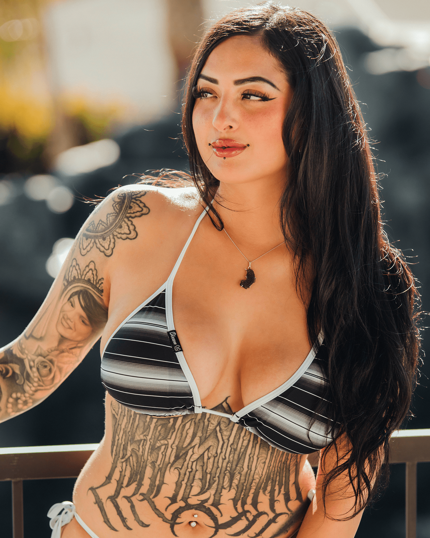 Women's Serape String Bikini Top - Black - Dixxon Flannel Co.