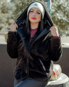 Women's Sherpa Cardigan - Black - Dixxon Flannel Co.