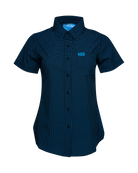 Women's Simple Mind Party Shirt - Black & Cyan - Dixxon Flannel Co.