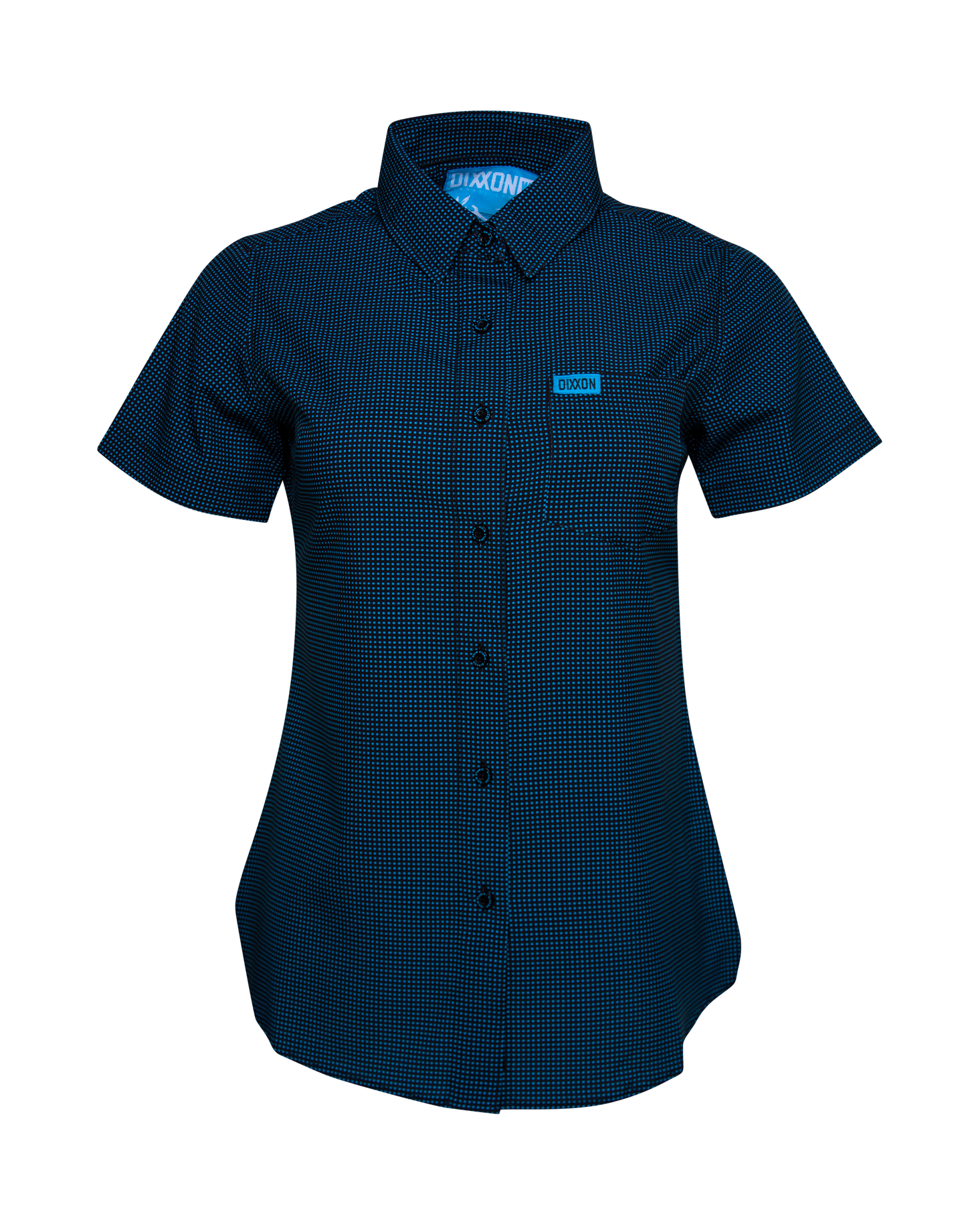 Women's Simple Mind Party Shirt - Black & Cyan - Dixxon Flannel Co.