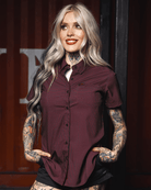 Women's Simple Mind Party Shirt - Black & Red - Dixxon Flannel Co.