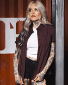 Women's Simple Mind Party Shirt - Black & Red - Dixxon Flannel Co.