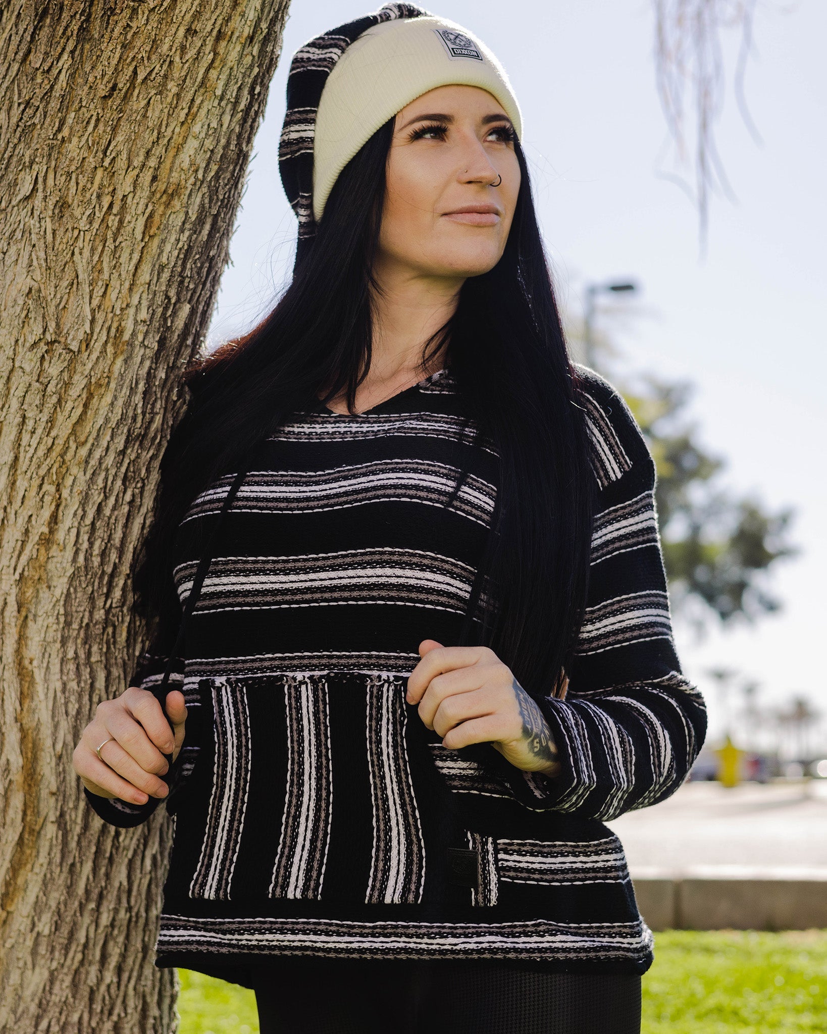 Women's Smuggler Hoodie - Black & White - Dixxon Flannel Co.