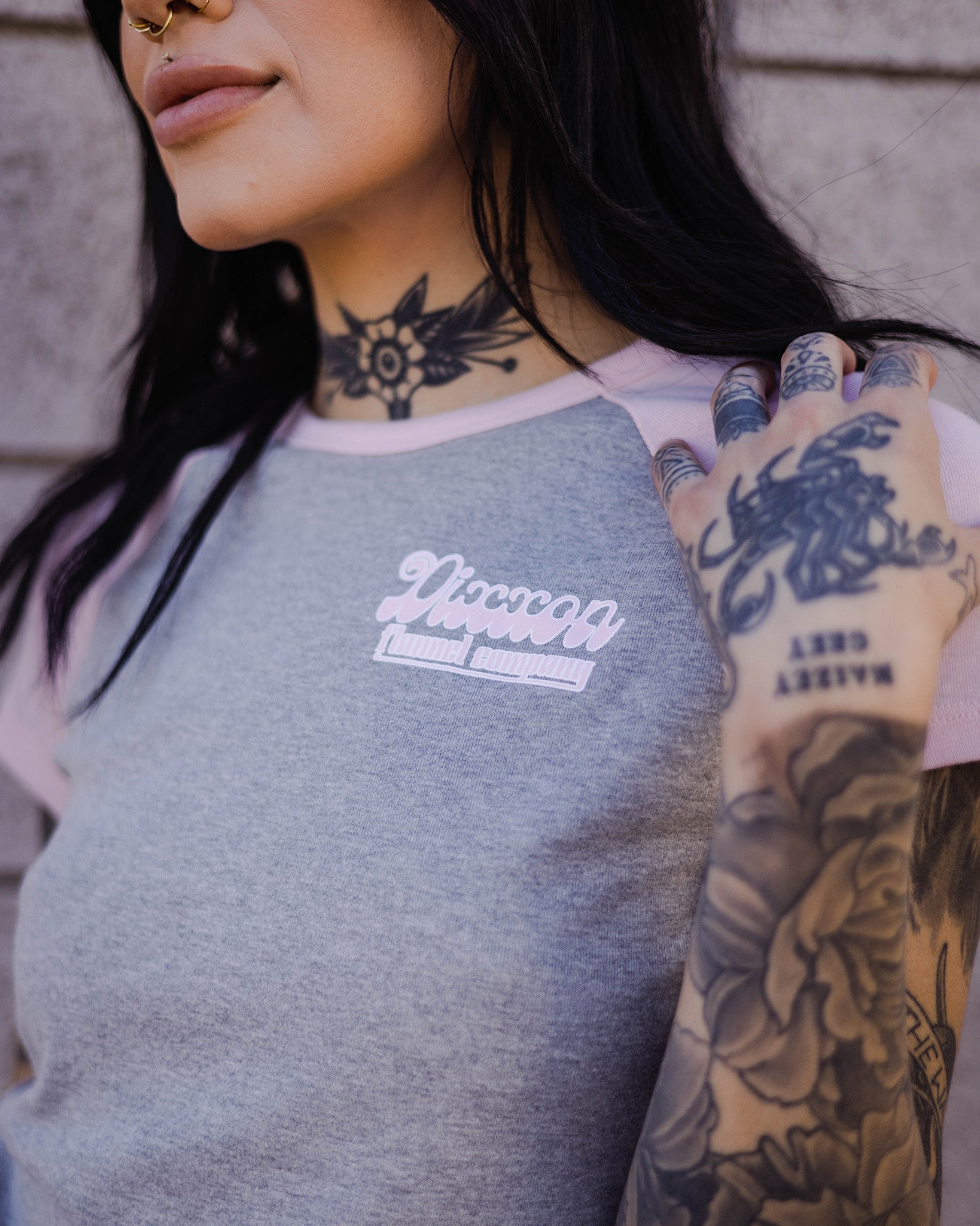 Women's Stardust Raglan Tee - Gray & Pink | Dixxon Flannel Co.