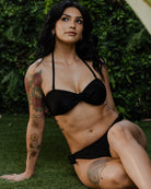 Women's Stay Knotty Bandeau Bikini Top - Black - Dixxon Flannel Co.