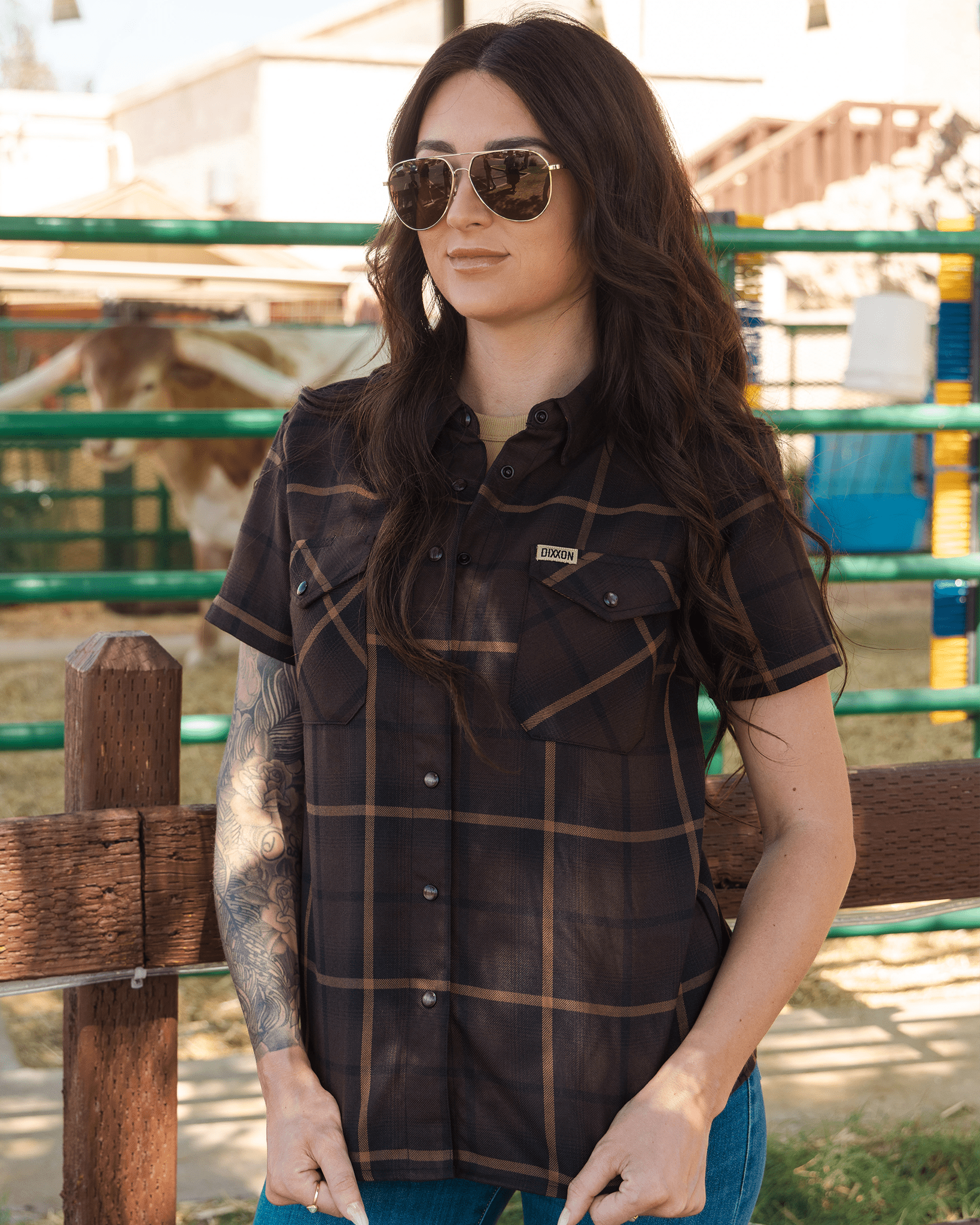 Women's Stockyard Short Sleeve Flannel - Dixxon Flannel Co.
