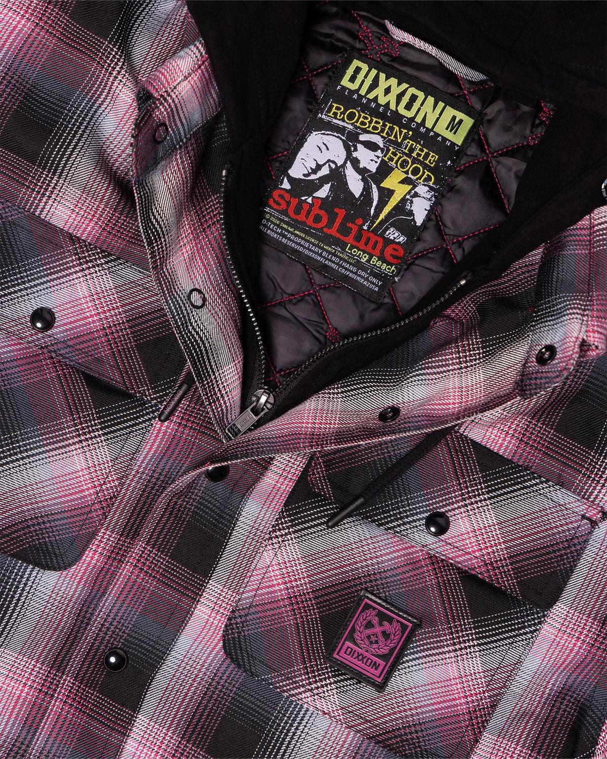 Women's Sublime 'Robbin' the Hood' Hooded Flannel Jacket - Dixxon Flannel Co. view 7