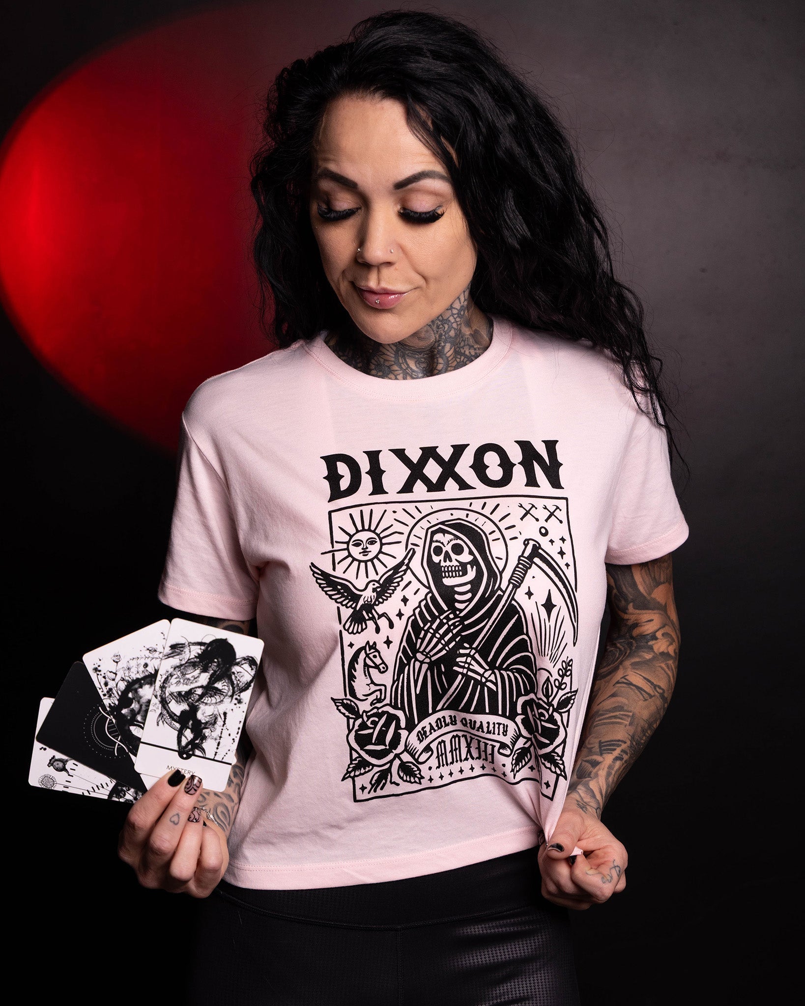 Women's Tarot Crop Top - Pink - Dixxon Flannel Co.