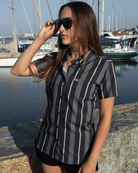 Women's The Marina Party Shirt - Gray & Black - Dixxon Flannel Co.