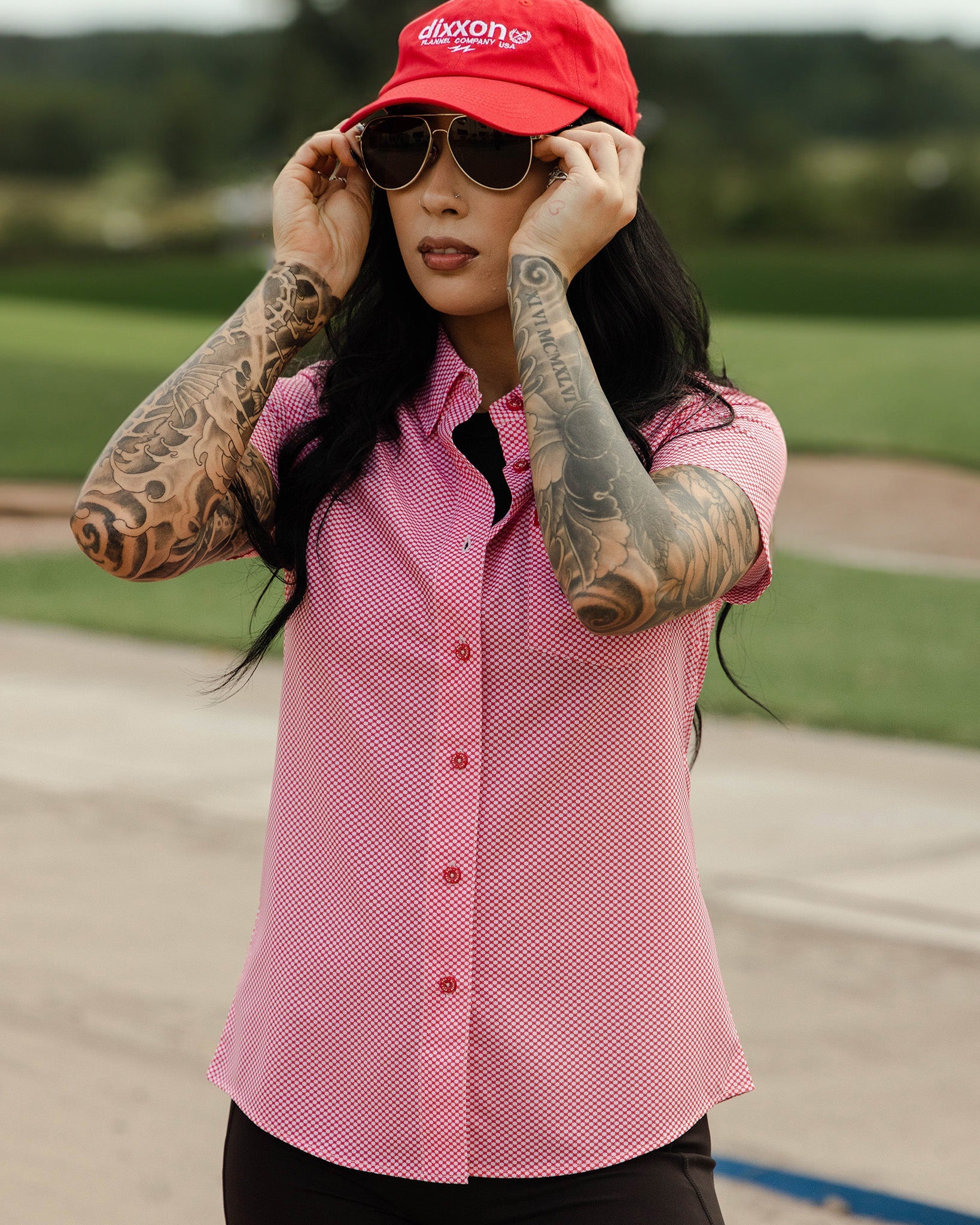 Women's The Trap Party Shirt - Red & White - Dixxon Flannel Co.