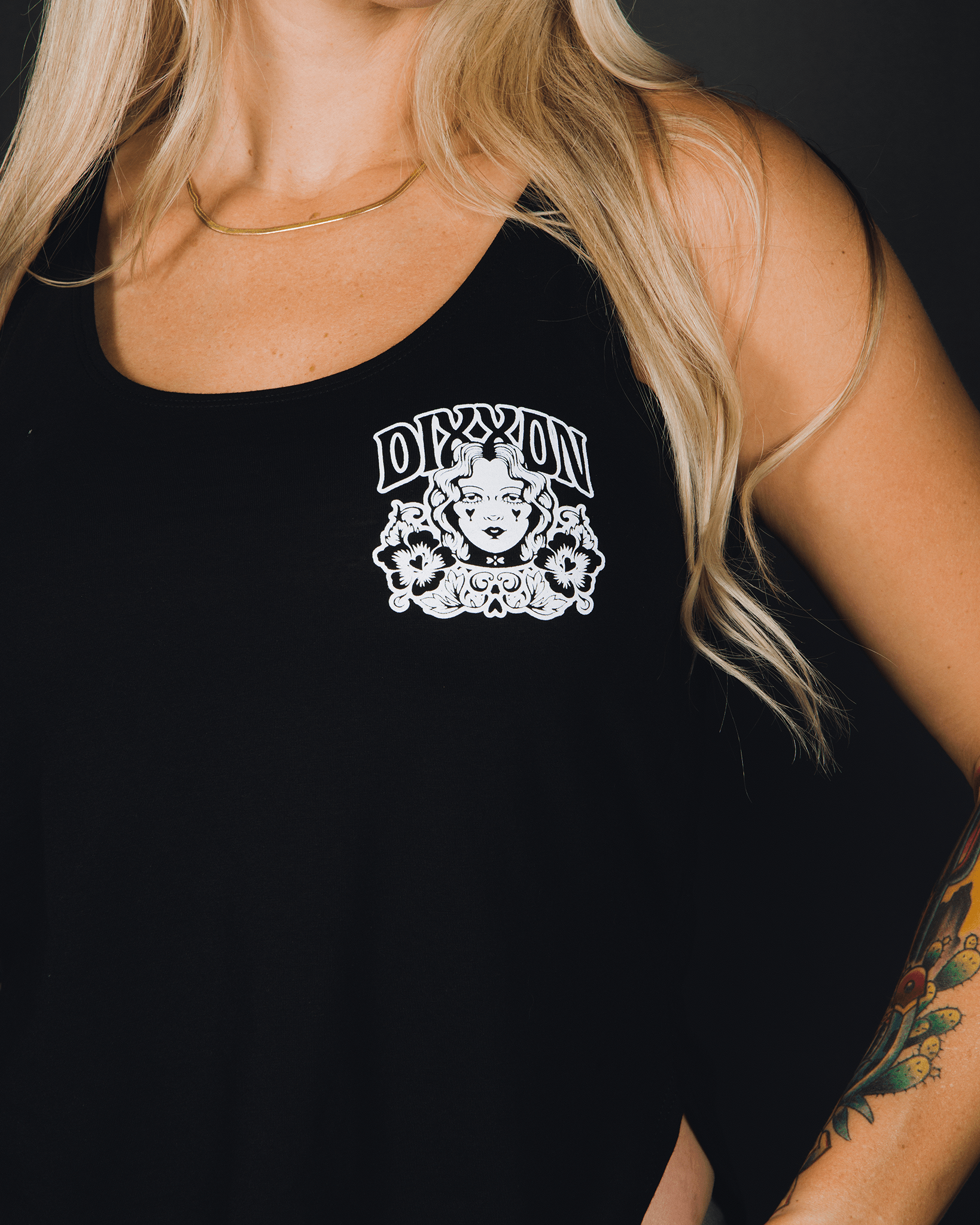 Women's Two Faced Flowy Tank - Black - Dixxon Flannel Co.