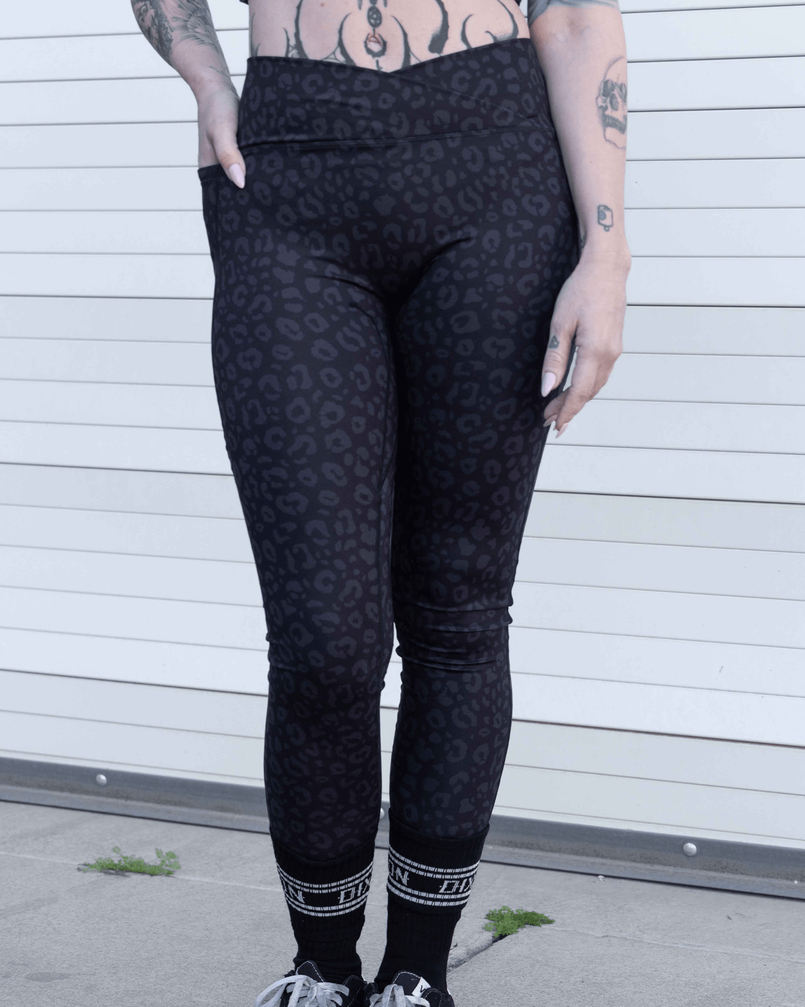 Women's Untamed Leggings - Black Leopard - Dixxon Flannel Co. view 3