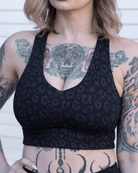 Women's Untamed Sports Bra - Black Leopard - Dixxon Flannel Co.