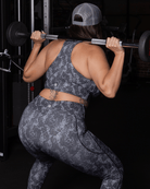 Women's Untamed Sports Bra - Gray Snakeskin - Dixxon Flannel Co.