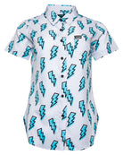 Women's Voltage Party Shirt - Gray & Blue - Dixxon Flannel Co.