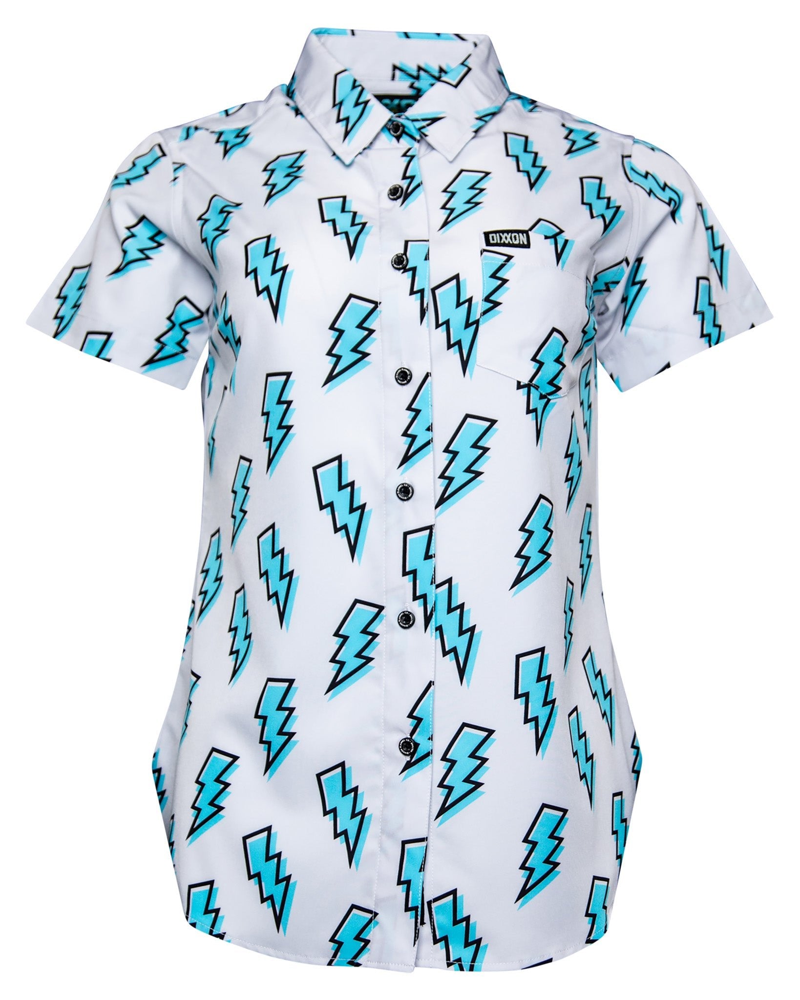 Women's Voltage Party Shirt - Gray & Blue - Dixxon Flannel Co.