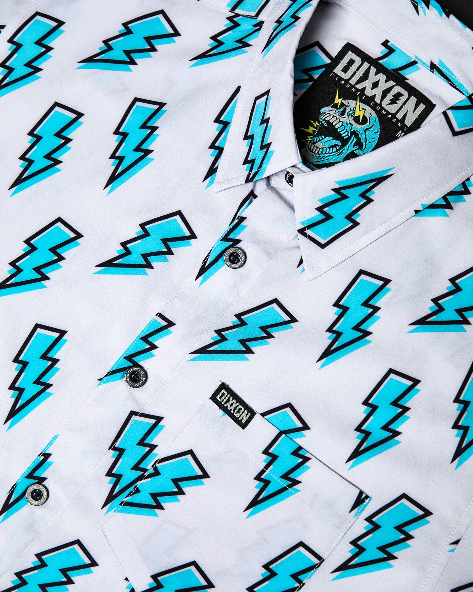 Women's Voltage Party Shirt - Gray & Blue - Dixxon Flannel Co.
