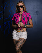 Women's Voltage Party Shirt - Pink & Black - Dixxon Flannel Co.