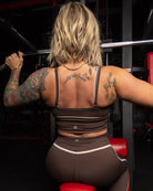 Women's Weekender Crop Top - Brown & Tan - Dixxon Flannel Co.