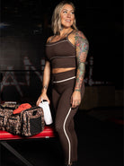 Women's Weekender Leggings - Brown & Tan - Dixxon Flannel Co.