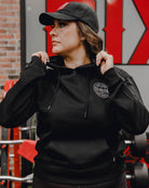 Women's White Corpo Lightweight Pullover Hoodie - Black - Dixxon Flannel Co.