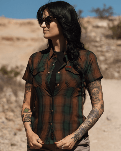 トップス BORDERS BROWN WEEKEND BISHOP SLEEVE TOP womens-widowmaker-bamboo-short