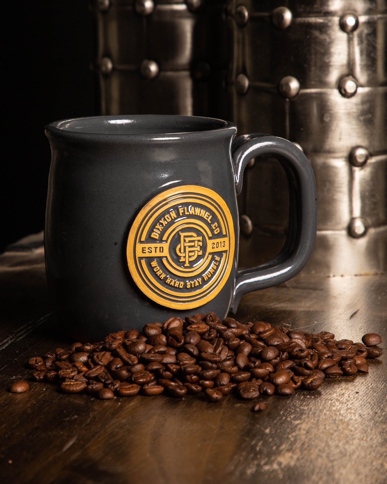 Work Hard Badge Java Taster Mug by Dixxon | Shop Now