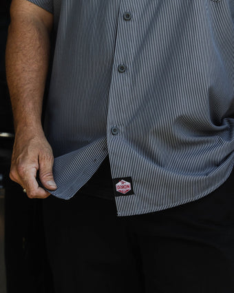 WorkForce Short Sleeve Work Shirt - Charcoal & Navy | Dixxon Flannel Co.
