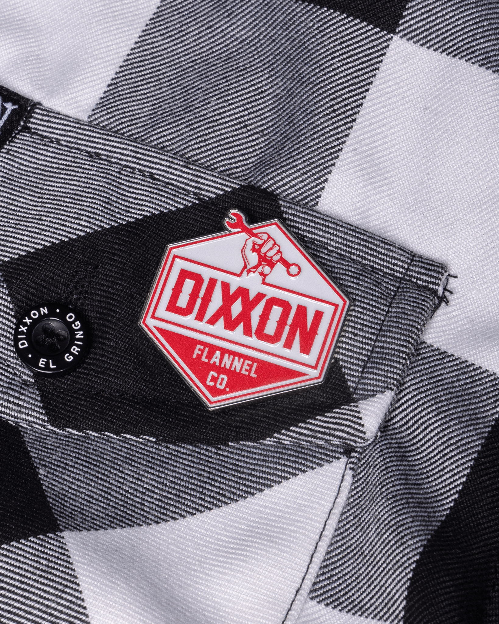 Working Class Enamel Pin - White & Red - Dixxon Flannel Co.