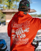 Working Class Fist Zip Up Hoodie - Red - Dixxon Flannel Co.