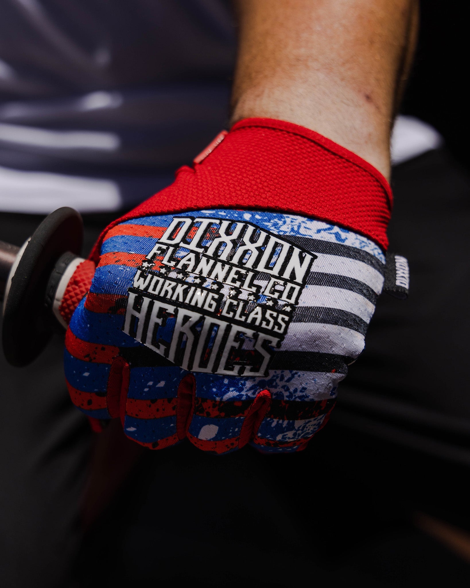 Working Class Heroes Moto Gloves - Red, White, & Blue - Dixxon Flannel Co.