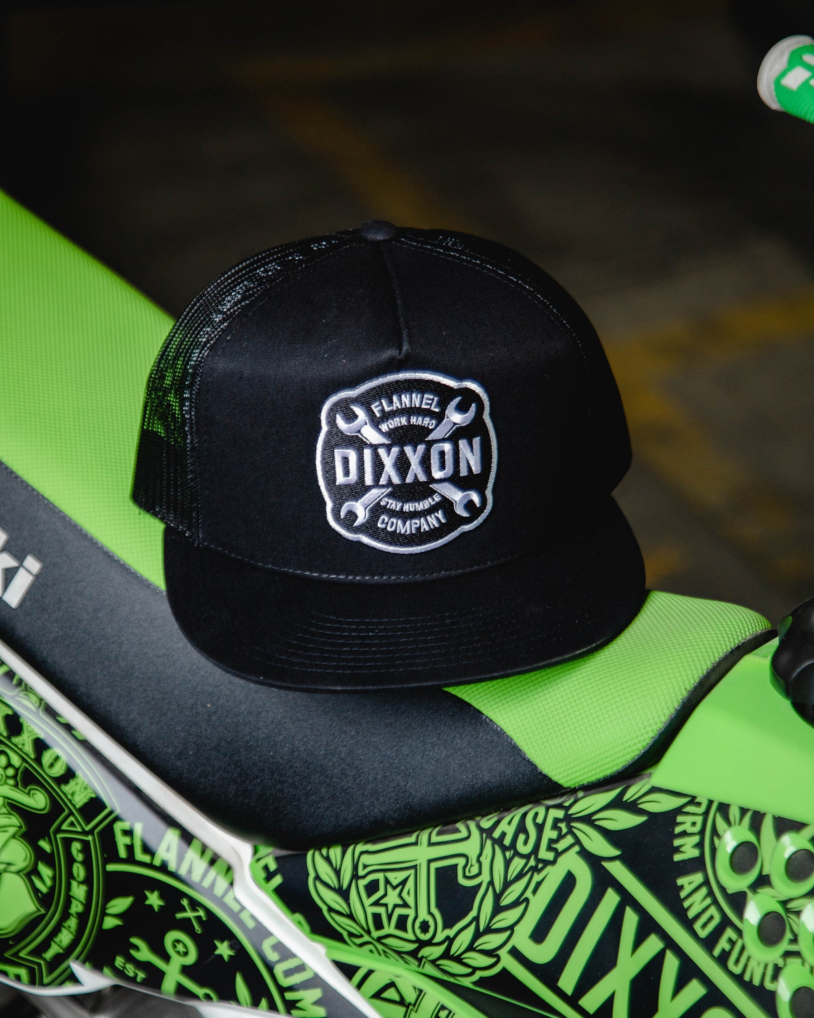 Wrench Flat Bill Trucker Snapback - Dixxon Flannel Co.