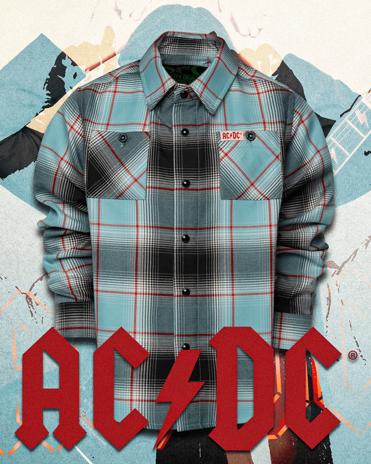 Youth ACDC Dirty Deeds Done Dirt Cheap Flannel - Dixxon Flannel Co. view 1