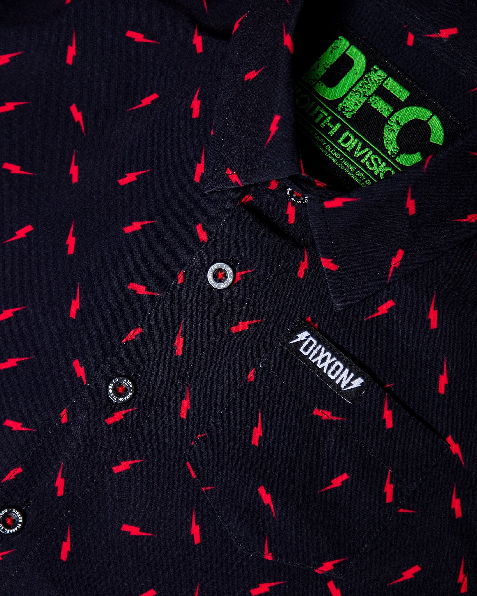 Youth Bolt Short Sleeve - Black & Red - Dixxon Flannel Co.