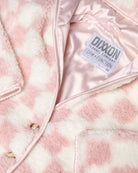 Youth Checkered Sherpa Cardigan - Pink & Cream - Dixxon Flannel Co.