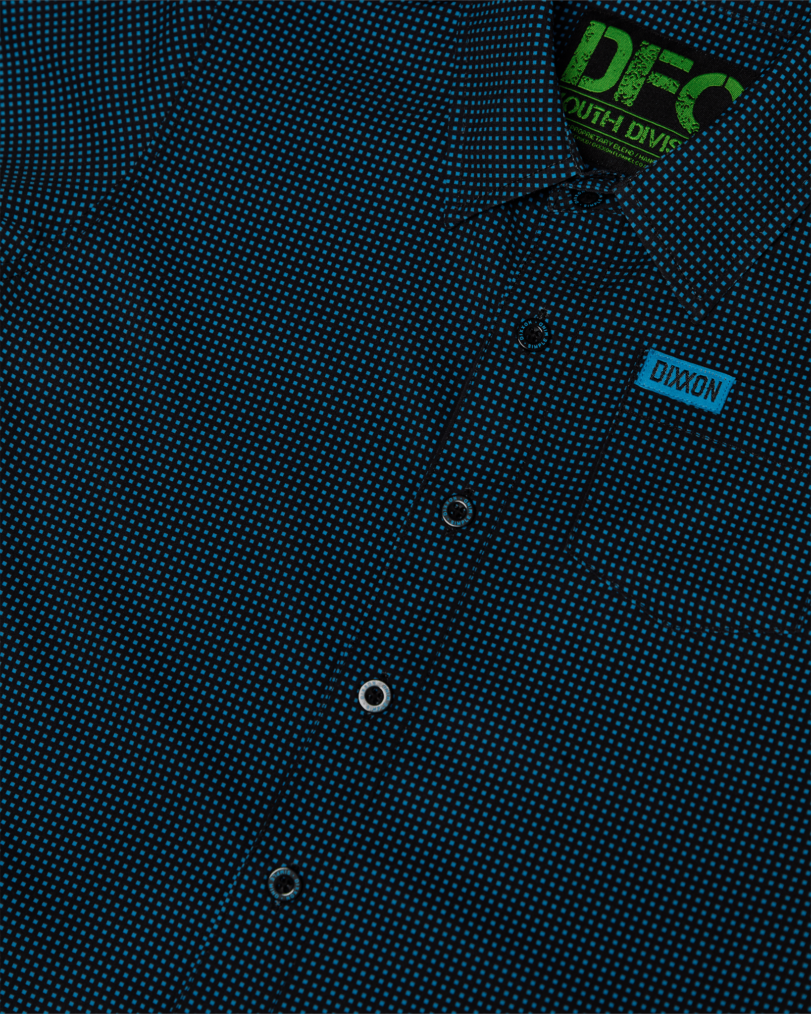 Youth Simple Mind Party Shirt - Black & Cyan - Dixxon Flannel Co.