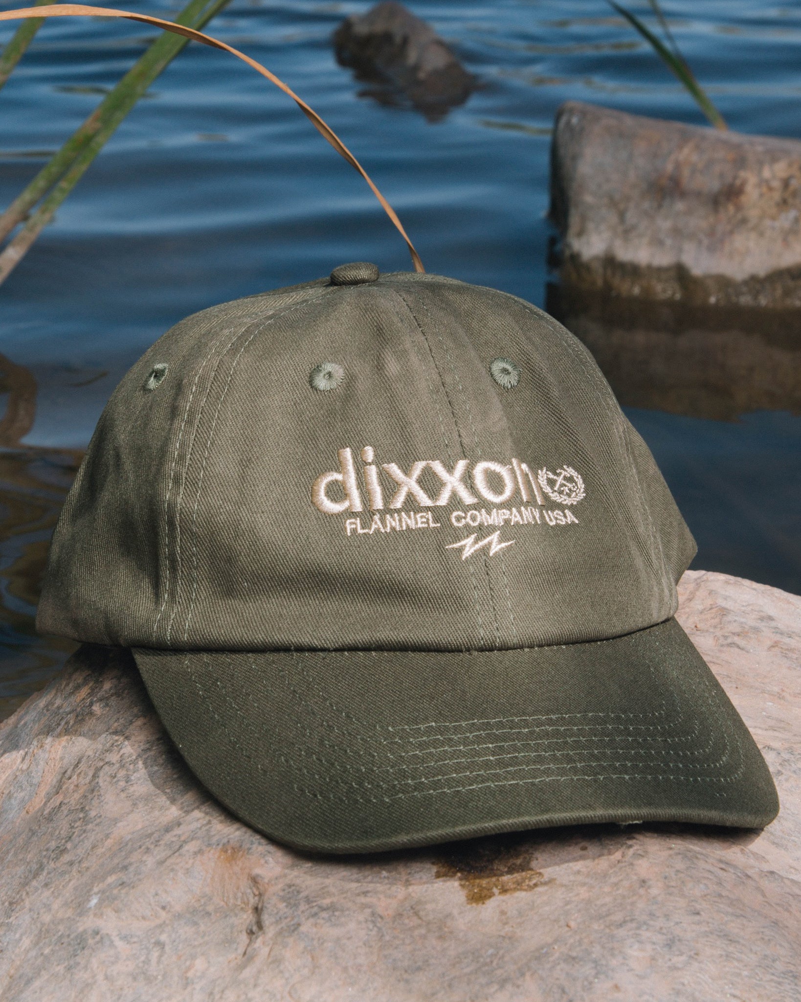 6-Panel Curved Bill Goods Hat - O.D. Green & Khaki - Dixxon Flannel Co.
