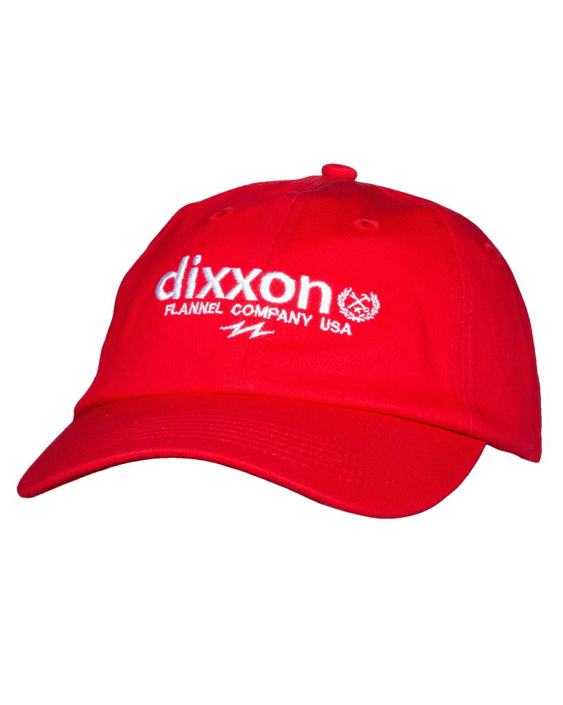 6-Panel Curved Bill Goods Hat - Red & White - Dixxon Flannel Co.