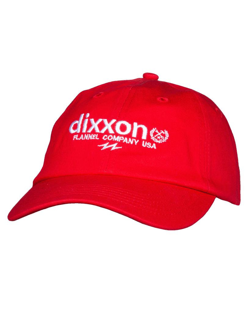 6-Panel Curved Bill Goods Hat - Red & White - Dixxon Flannel Co.