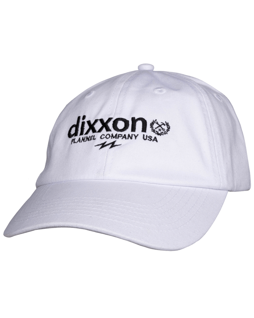 6-Panel Curved Bill Goods Hat - White & Black - Dixxon Flannel Co.