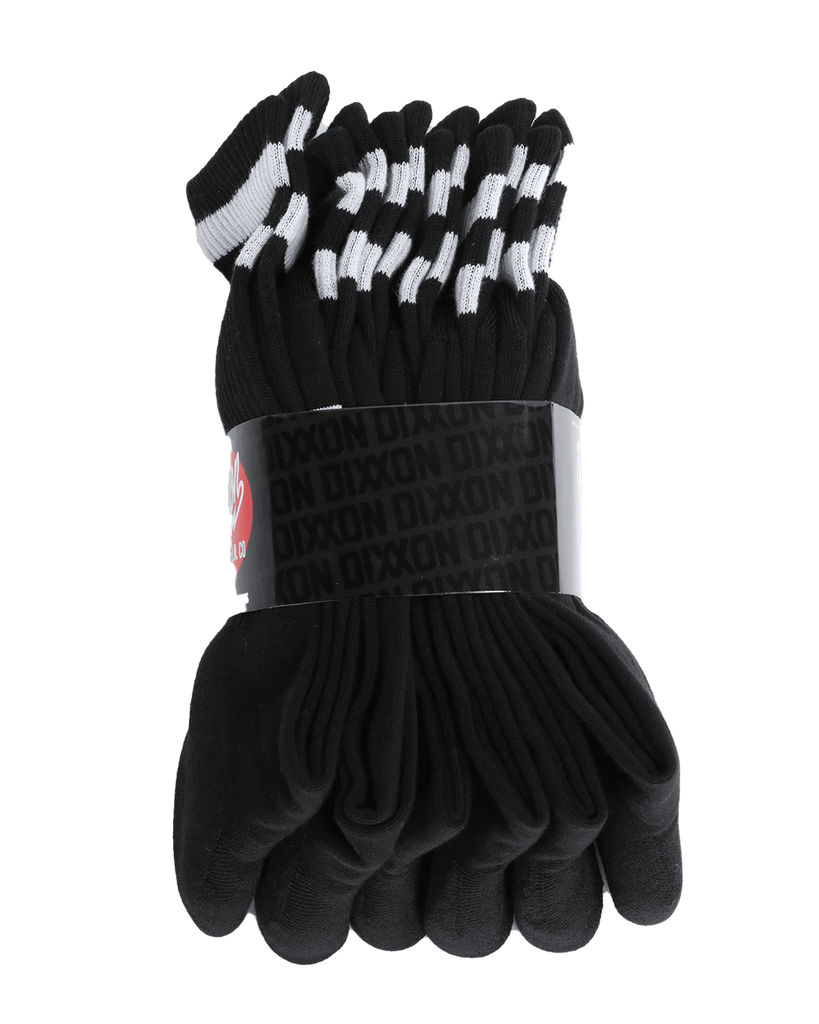 6pk Premium Crew Socks - Black - Dixxon Flannel Co.