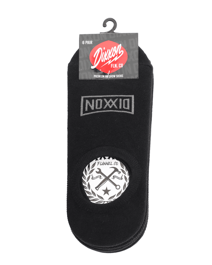 6pk Premium No Show Socks - Black - Dixxon Flannel Co.