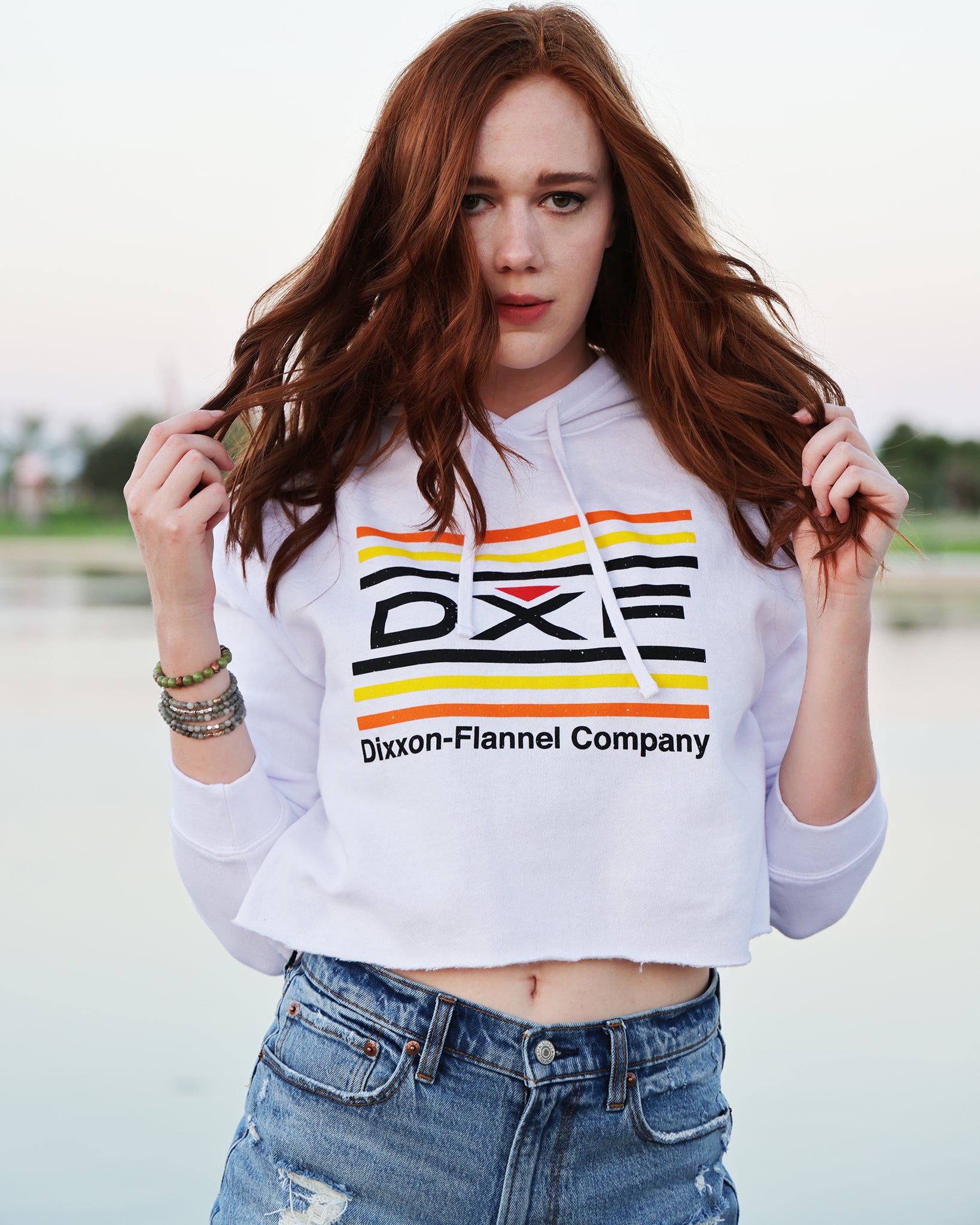 Women s Streamline Crop Pullover Hoodie Orange