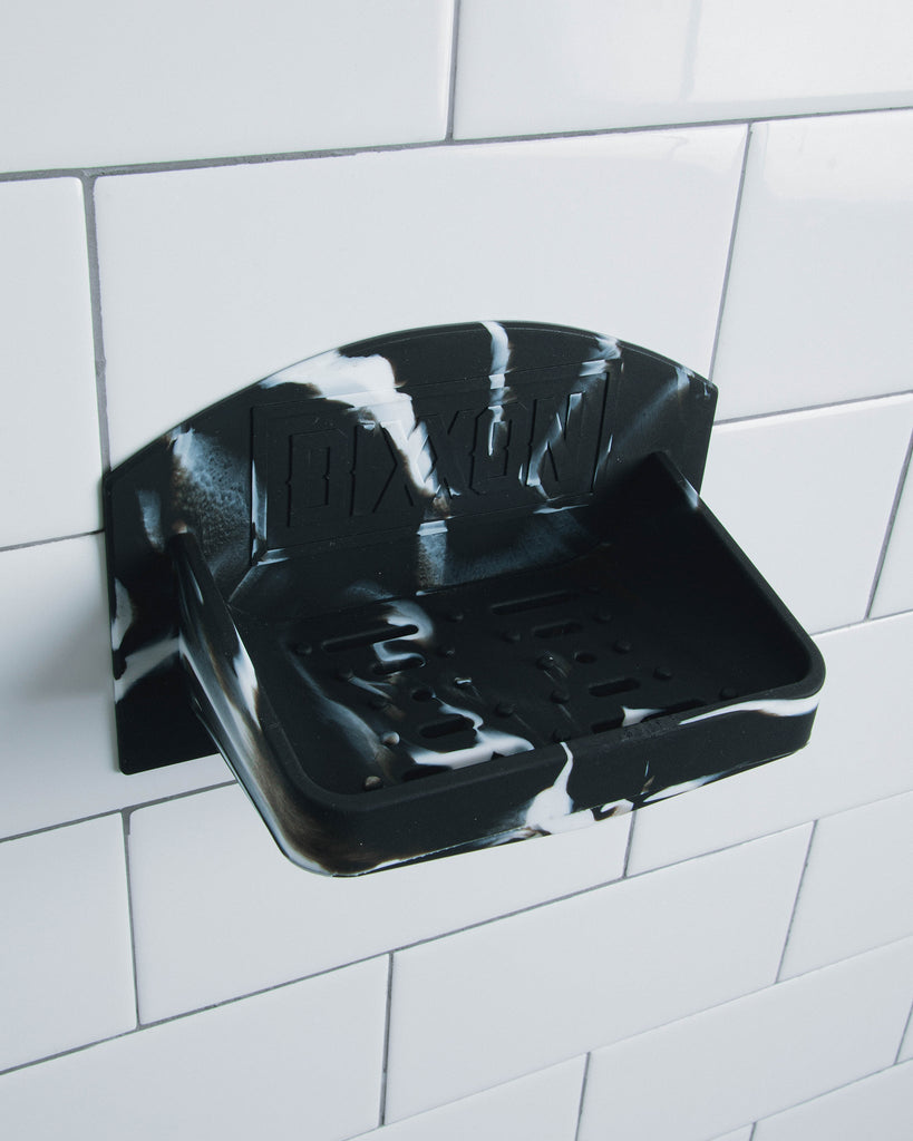 Adhesive Silicone Soap Holder - Black Marble - Dixxon Flannel Co.