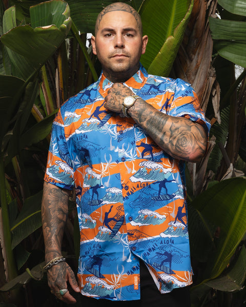 Summer Hawaiian Shirts for Men - Hawaiian Fancy Dress Mens Short Sleeved Shirts with Tropical Aloha Shirt Print, Green, Large Summer Hawaiian Shirts for Men - Hawaiian Fancy Dress Mens Short Sleeved Shirts with Tropical Aloha Shirt Print, Green, Large